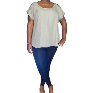 MISS LILI VERSATILE SCOOP NECK TUNIC - SAGE SIZE 3X (NEW WITH TAGS) A19